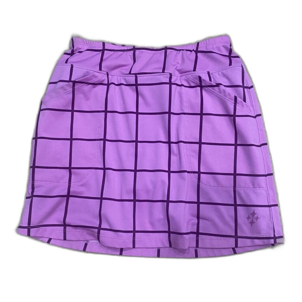 JoFit Golf Purple Grid Pattern Pickleball Skirt Skort Size Small Golf Tennis